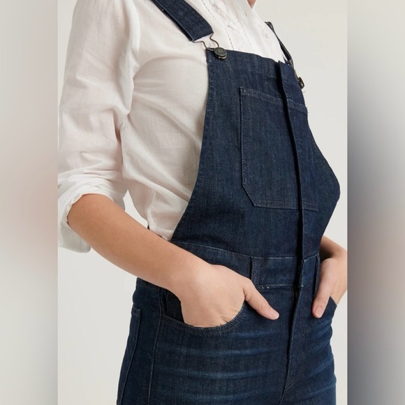 Lucky Brand Women's Bridgette Cropped Denim Overalls - Picture 3 of 10